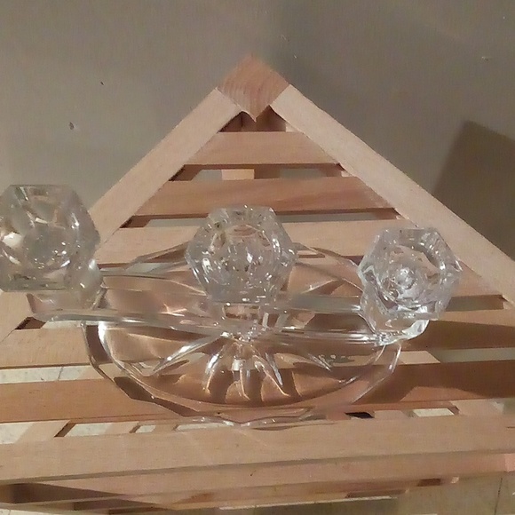Glass Swoop Candlestick Holder - Picture 2 of 4